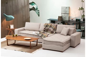 Gladfield Divansofa 3-seters - Beige - Møbler - Sofaer - Hjørnesofaer - Hjørnesofa med divan