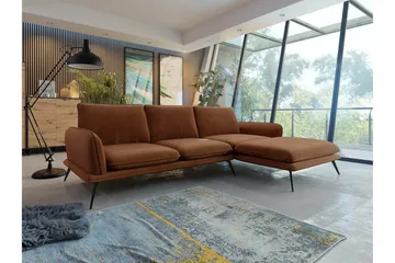 Graystone 3-sits Hörnsoffa Brown - Møbler - Sofaer - Hjørnesofaer