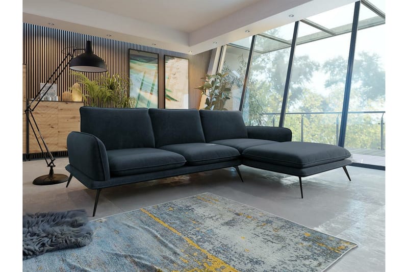 Graystone 3-sits Hörnsoffa Dark blue - Møbler - Sofaer - Hjørnesofaer - Hjørnesofa med divan