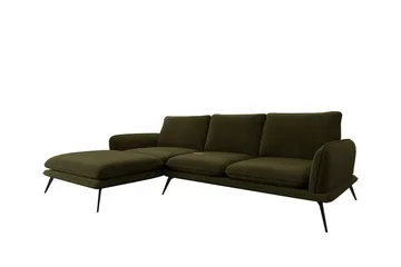 Graystone 3-sits Hörnsoffa Dark green - Møbler - Sofaer - Sofaer med sjeselong - 3 seters sofa med divan