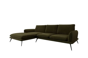 Graystone 3-sits Hörnsoffa Dark green - Møbler - Sofaer - Sofaer med sjeselong - 3 seters sofa med divan