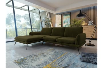 Graystone 3-sits Hörnsoffa Dark green - Møbler - Sofaer - Sofaer med sjeselong - 3 seters sofa med divan