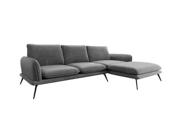 Graystone 3-sits Hörnsoffa Dark grey - Møbler - Sofaer - Sofaer med sjeselong - 3 seters sofa med divan