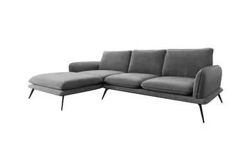 Graystone 3-sits Hörnsoffa Dark grey - Møbler - Sofaer - Sofaer med sjeselong - 3 seters sofa med divan