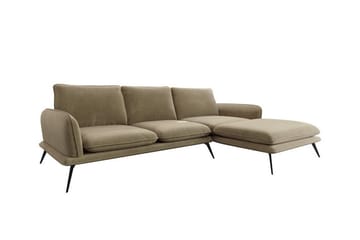 Graystone 3-sits Hörnsoffa Light Brown/Cream - Møbler - Sofaer - Hjørnesofaer
