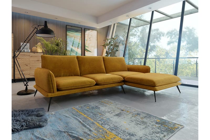 Graystone 3-sits Hörnsoffa Yellow - Møbler - Sofaer - Hjørnesofaer - Hjørnesofa med divan
