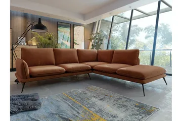 Graystone 4-sits Hörnsoffa Brown - Møbler - Sofaer - Hjørnesofaer