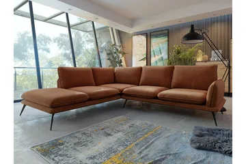 Graystone 4-sits Hörnsoffa Brown||Dark brown - Møbler - Sofaer - Hjørnesofaer