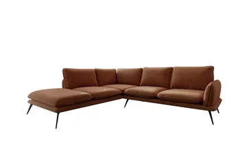 Graystone 4-sits Hörnsoffa Brown||Dark brown - Møbler - Sofaer - Hjørnesofaer