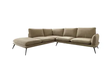 Graystone 4-sits Hörnsoffa Dark Beige/Mocca - Møbler - Sofaer - Hjørnesofaer