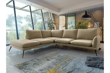 Graystone 4-sits Hörnsoffa Dark Beige/Mocca - Møbler - Sofaer - Hjørnesofaer