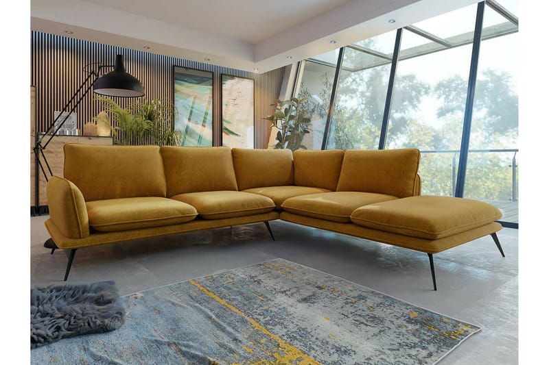 Graystone 4-sits Hörnsoffa Dark yellow - Møbler - Sofaer - Hjørnesofaer