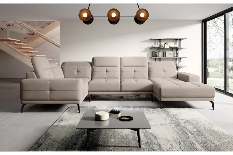 Hagglund Hjørnesofa m. Divan - Beige - Møbler - Sofaer - Hjørnesofaer - Hjørnesofa med divan