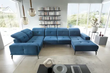 Hagglund Hjørnesofa m. Divan - Blå - Møbler - Sofaer - Hjørnesofaer - Hjørnesofa med divan