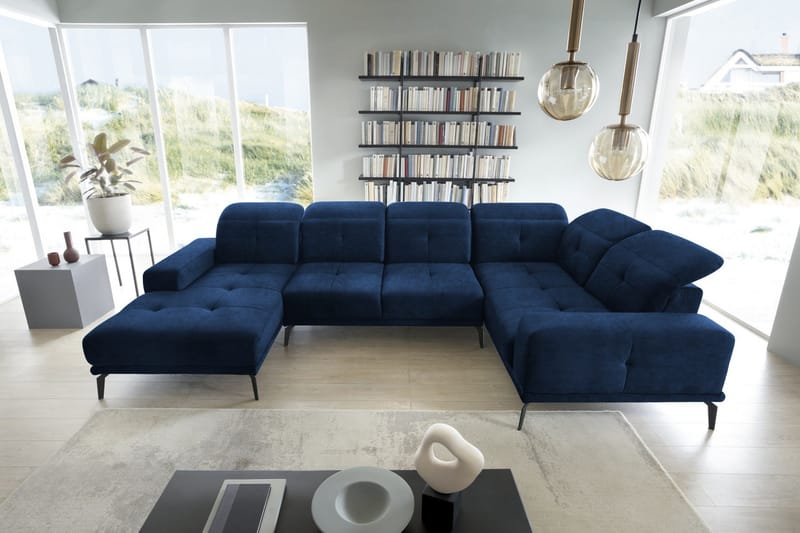 Hagglund Hjørnesofa m. Divan - Blå - Møbler - Sofaer - Hjørnesofaer - Hjørnesofa med divan