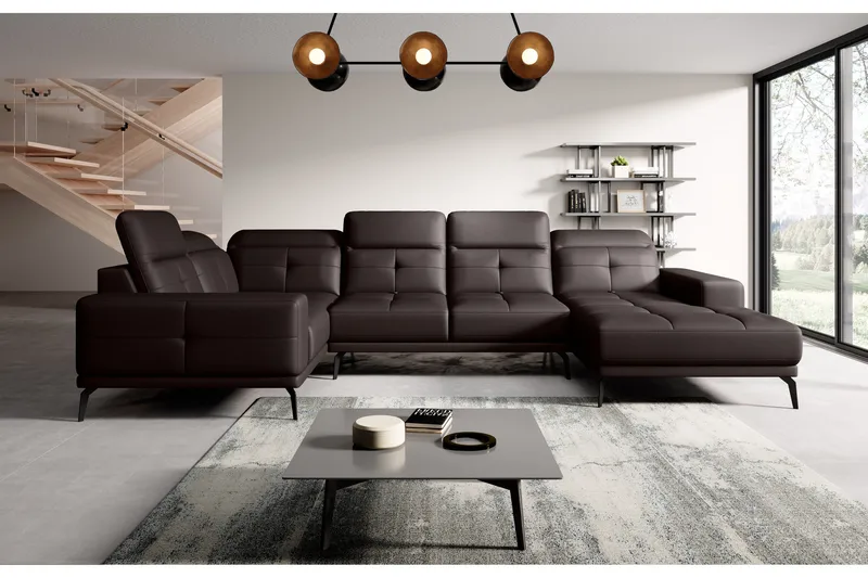 Hagglund Hjørnesofa m. Divan, Brun