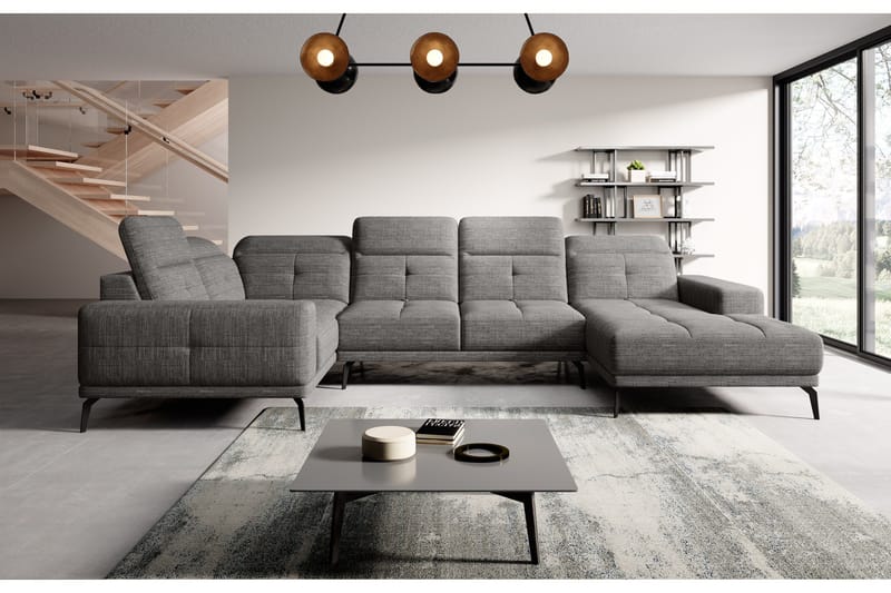 Hagglund Hjørnesofa m. Divan - Grå - Møbler - Sofaer - Hjørnesofaer - Hjørnesofa med divan