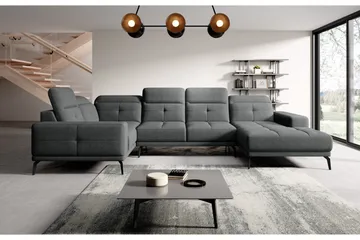Hagglund Hjørnesofa m. Divan - Grå - Møbler - Sofaer - Hjørnesofaer - Hjørnesofa med divan