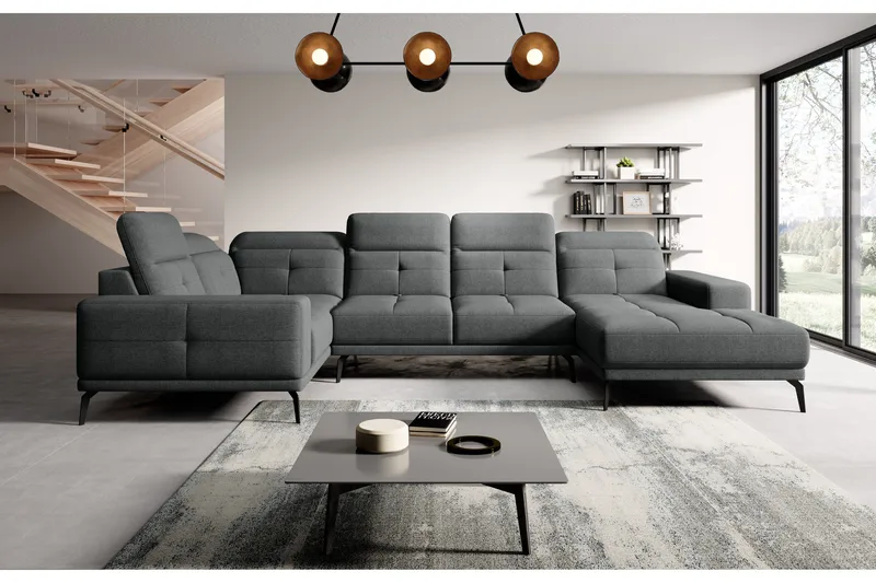 Hagglund Hjørnesofa m. Divan - Grå - Møbler - Sofaer - Hjørnesofaer - Hjørnesofa med divan