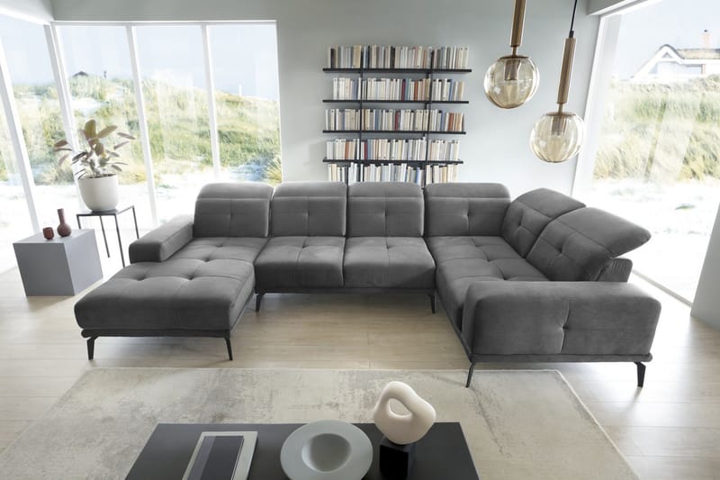 Hagglund Hjørnesofa m. Divan - Grå - Møbler - Sofaer - Hjørnesofaer - Hjørnesofa med divan