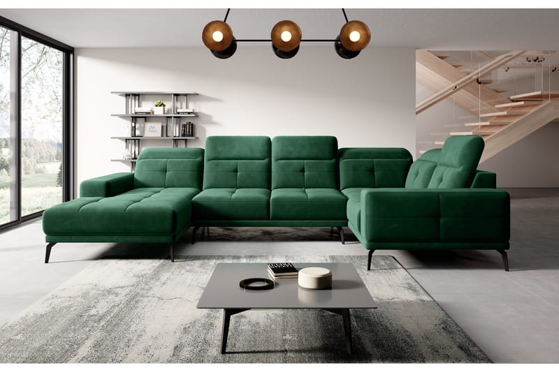 Hagglund Hjørnesofa m. Divan, Grønn