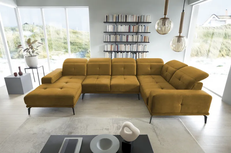 Hagglund Hjørnesofa m. Divan - Gul - Møbler - Sofaer - Hjørnesofaer - Hjørnesofa med divan