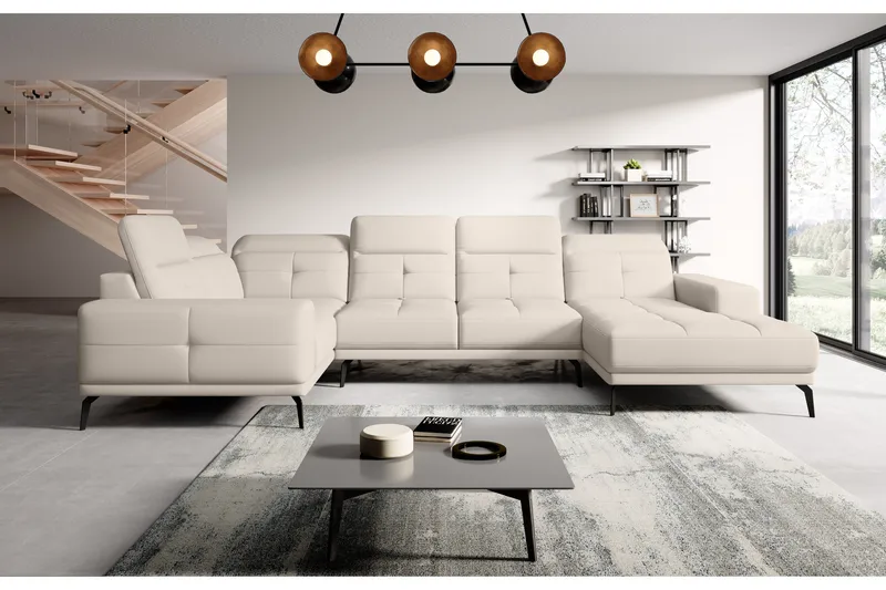 Hagglund Hjørnesofa m. Divan, Kremhvit