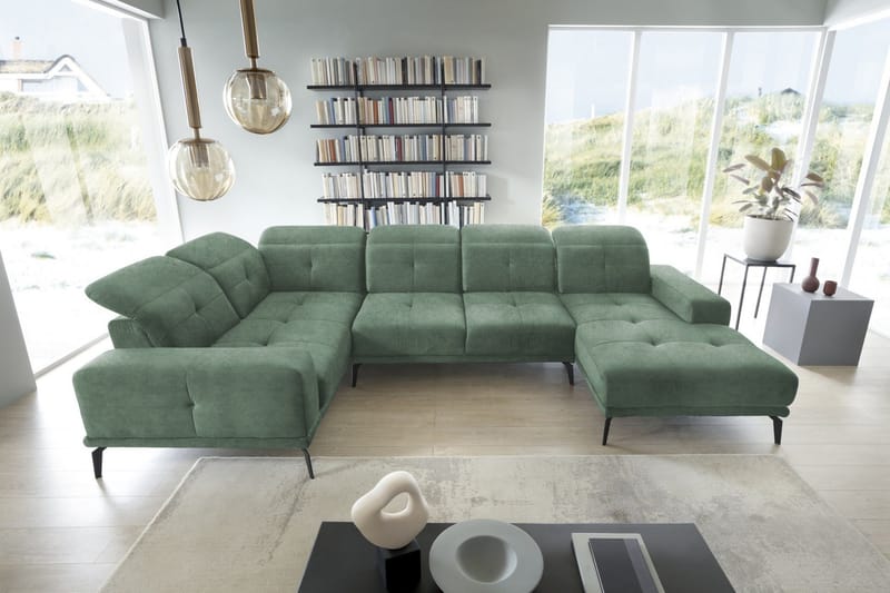 Hagglund Hjørnesofa m. Divan, Lysegrønn