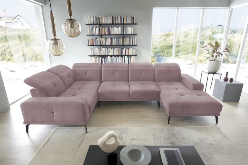 Hagglund Hjørnesofa m. Divan - Lyserosa - Møbler - Sofaer - Hjørnesofaer - Hjørnesofa med divan