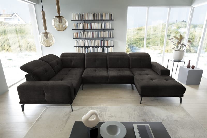 Hagglund Hjørnesofa m. Divan - Mørkegrå - Møbler - Sofaer - Hjørnesofaer - Hjørnesofa med divan