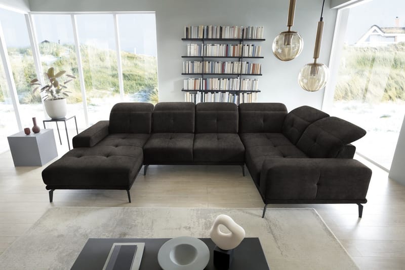 Hagglund Hjørnesofa m. Divan - Mørkegrå - Møbler - Sofaer - Hjørnesofaer - Hjørnesofa med divan