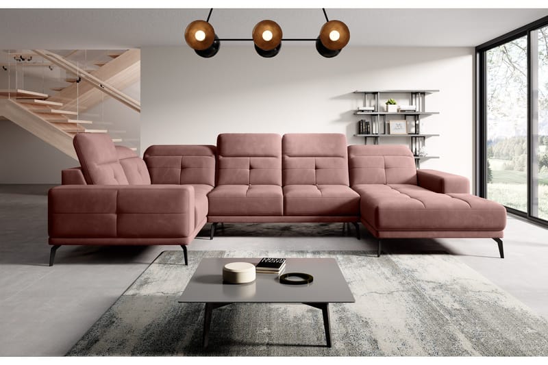 Hagglund Hjørnesofa m. Divan - Rosa - Møbler - Sofaer - Hjørnesofaer - Hjørnesofa med divan