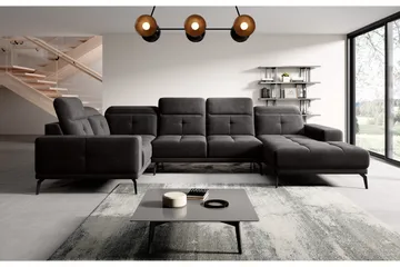 Hagglund Hjørnesofa m. Divan - Svart - Møbler - Sofaer - Hjørnesofaer - Hjørnesofa med divan