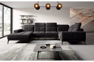Hagglund Hjørnesofa m. Divan - Svart - Møbler - Sofaer - Hjørnesofaer - Hjørnesofa med divan
