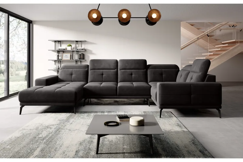 Hagglund Hjørnesofa m. Divan, Svart