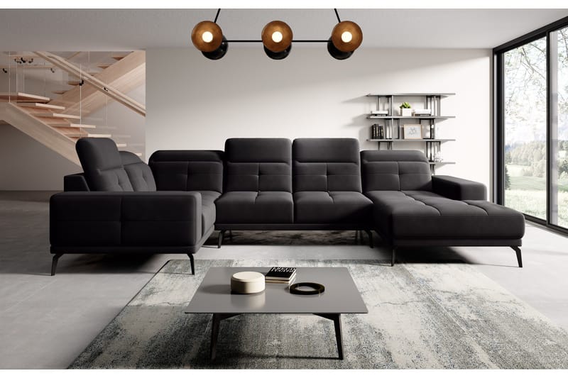 Hagglund Hjørnesofa m. Divan, Svart