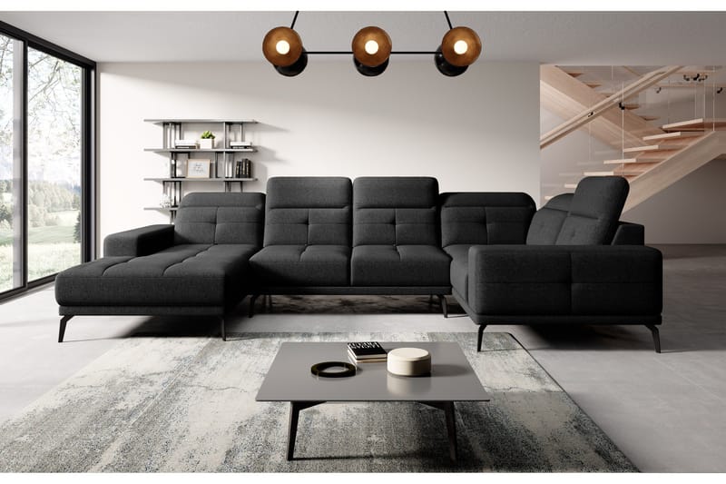 Hagglund Hjørnesofa m. Divan - Svart - Møbler - Sofaer - Hjørnesofaer - Hjørnesofa med divan