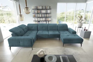 Hagglund Hjørnesofa m. Divan - Turkis - Møbler - Sofaer - Hjørnesofaer - Hjørnesofa med divan