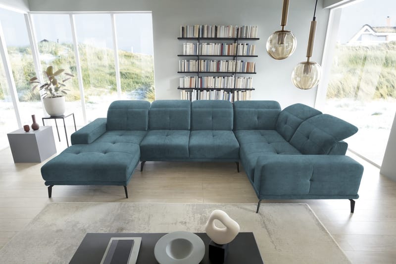 Hagglund Hjørnesofa m. Divan - Turkis - Møbler - Sofaer - Hjørnesofaer - Hjørnesofa med divan