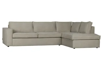 Hearness 3-seters Sofa med Sjeselong Høyre - Beige - Møbler - Sofaer - Hjørnesofaer
