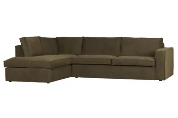 Hearness 3-seters Sofa med Sjeselong Venstre - Grønn - Møbler - Sofaer - Hjørnesofaer