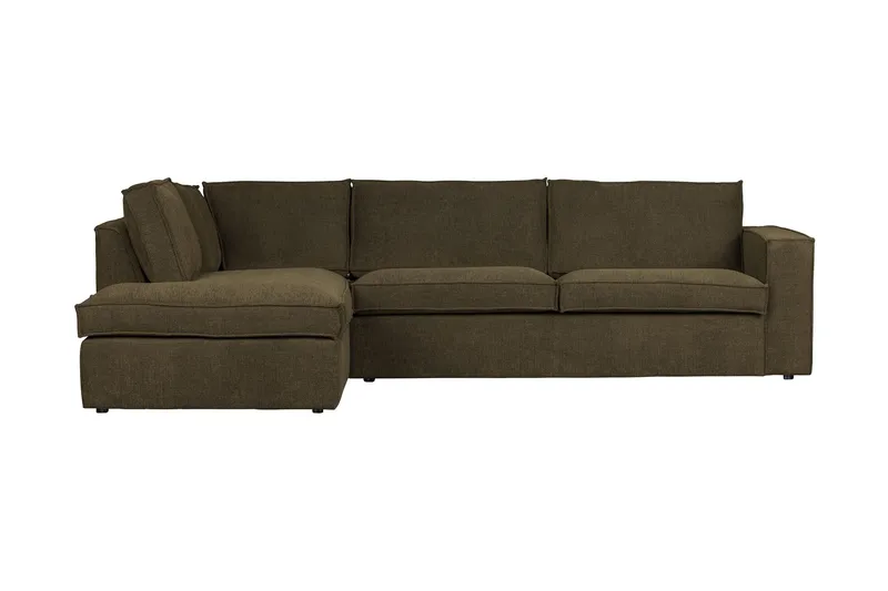 Hearness 3-seters Sofa med Sjeselong Venstre, Grønn