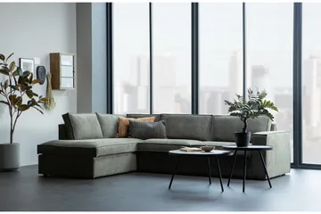 Hearness 3-seters Sofa med Sjeselong Venstre - Grønn - Møbler - Sofaer - Hjørnesofaer