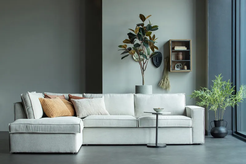 Hearness 3-seters Sofa med Sjeselong Venstre - Natur - Møbler - Sofaer - Hjørnesofaer