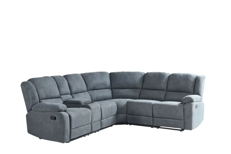 Hjørnesofa 5-seters justerbar grå ROKKE, Grå