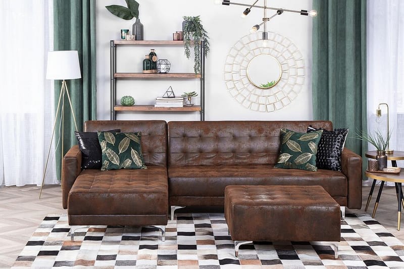 Hjørnesofa Aberdeen 267 cm - Brun - Møbler - Sofaer - Hjørnesofaer