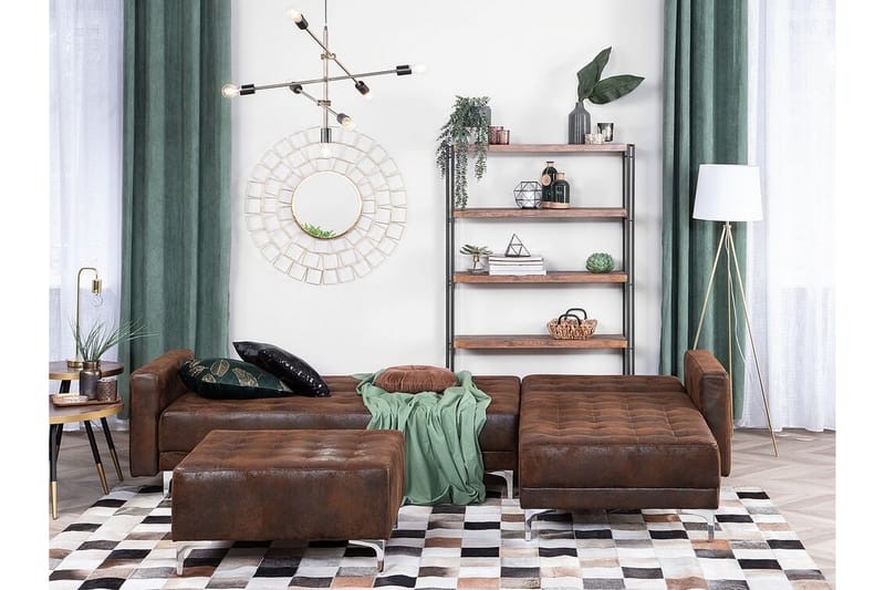 Hjørnesofa Aberdeen 267 cm - Brun - Møbler - Sofaer - Hjørnesofaer