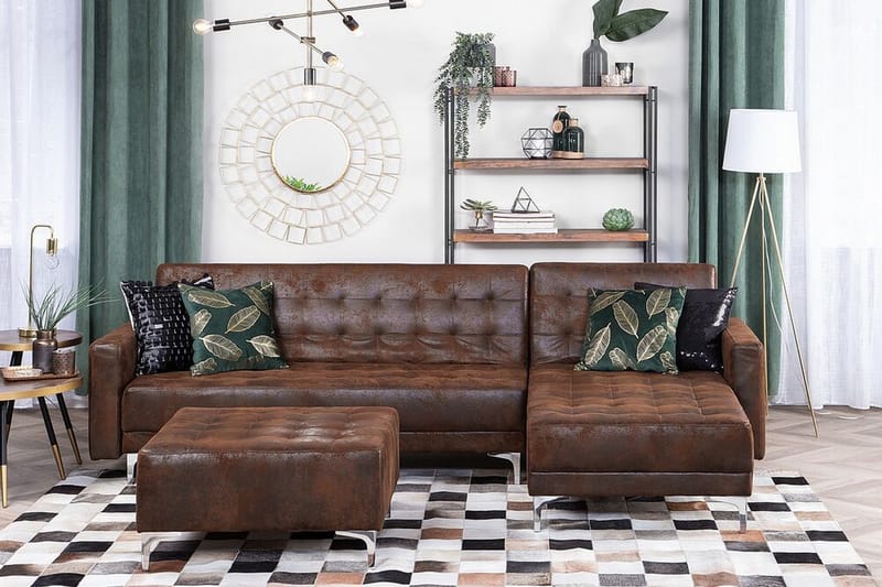 Hjørnesofa Aberdeen 267 cm - Brun - Møbler - Sofaer - Hjørnesofaer