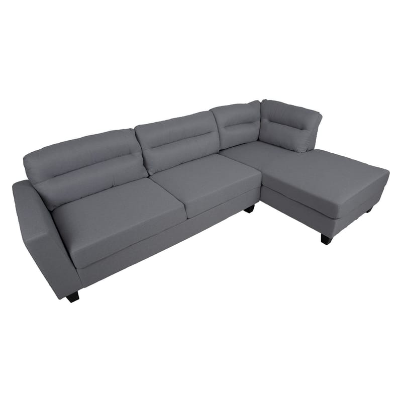 Hjørnesofa Asknor Høyre - Mørk grå - Møbler - Sofaer - Hjørnesofaer - Hjørnesofa med divan