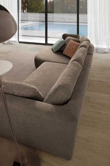 Hjørnesofa Atelier Del Sofa Venezia Venstre (310 x 75 x 105 cm) Mørk brun - Mørkebrun - Møbler - Sofaer - Hjørnesofaer